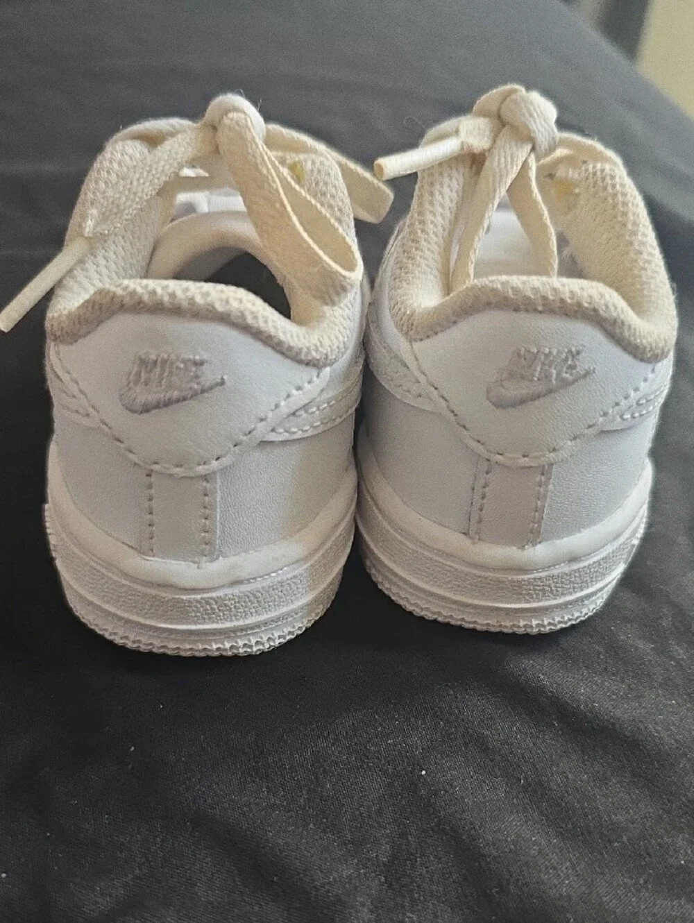 Nike Kids White Low-Top Sneakers with Swoosh